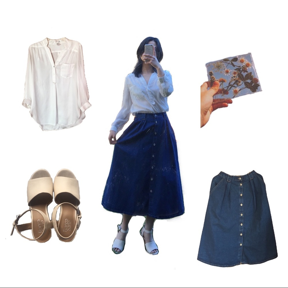 Ellison Ellison Ellison White Button Blouses - image 1